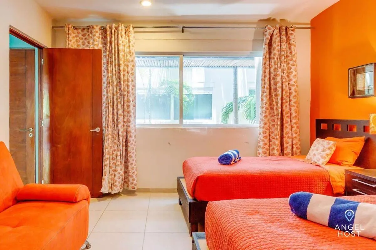 New Tropical Vibe Condo With Roof Pool Beach 3 Blks 신데 델 카르멘 펜션